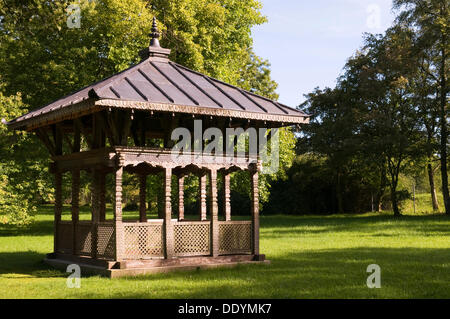 Pagode in Buchheim Park, Buchheim Museum, Bernried am Starnberger See, Bayern Stockfoto