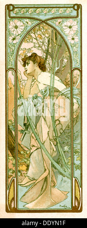 "Träumerei des Abends", 1899. Künstler: Alphonse Mucha Stockfoto