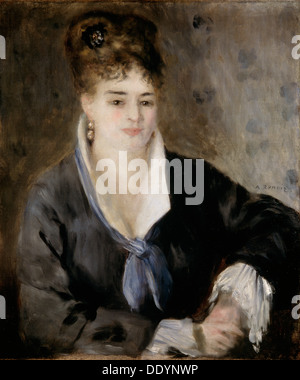 "Lady in Black", 1876.  Künstler: Pierre-Auguste Renoir Stockfoto