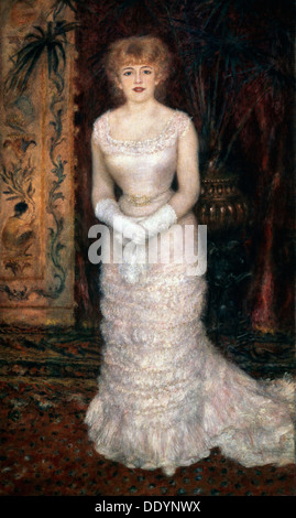 "Porträt der Schauspielerin Jeanne Samary", 1878.  Künstler: Pierre-Auguste Renoir Stockfoto