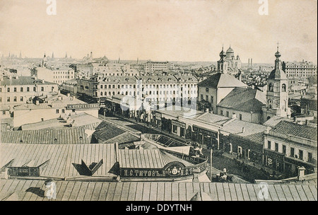 Blick auf den Arbat in Moskau, Russland, aus dem späten 19. oder frühen 20. Jahrhundert. Artist: Unbekannt Stockfoto