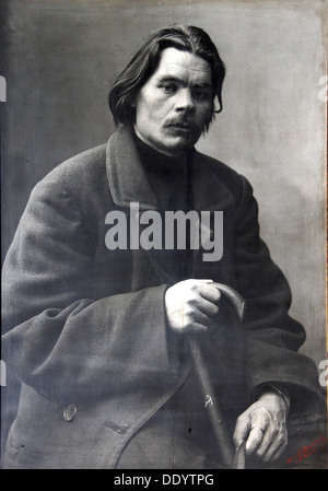 Maxim Gorki, Russischer Autor, c 1901 - c 1902. Artist: Unbekannt Stockfoto