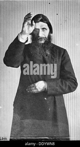 Grigori Yefimovich Rasputin, russischer Mystiker und "heiligen Mann", c1914 c1916.  Künstler: Anon Stockfoto