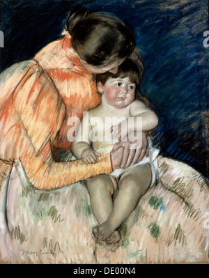 "Mutter und Kind", Ende 19. / Anfang 20. Jahrhunderts.  Künstler: Mary Cassatt Stockfoto