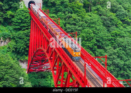 Kurobe Gorge Railway, Präfektur Toyama Stockfoto