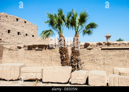 Tempel von Karnak, Ägypten - äußere Elemente Stockfoto