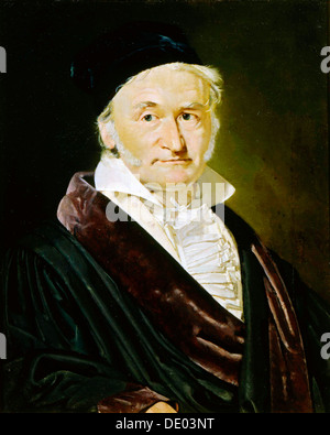 Karl Friedrich Gauß, deutscher Mathematiker, Astronom und Physiker, 1840. Künstler: Christian Albrecht Jensen Stockfoto