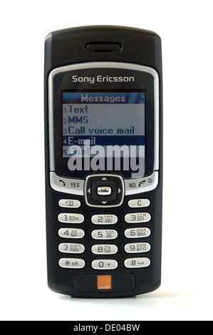 Sony Ericsson Handy mit Hebräisch und Englisch Tastatur Stockfoto