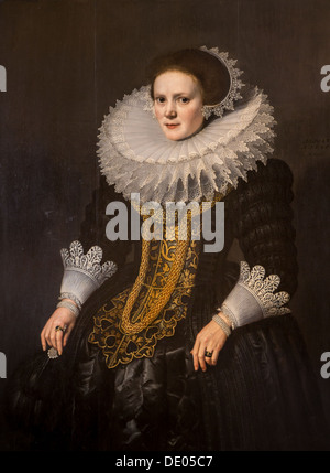 17. Jahrhundert - Portrait einer Frau, 1625 - Michiel Jansz van Miereveld Philippe Sauvan-Magnet / aktive Museum Öl auf Cnavas Stockfoto