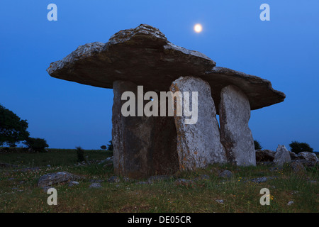 Der Poulnabrone Dolmen (zwischen 4200 und 2900 v. Chr.) in county Clare, Irland Stockfoto