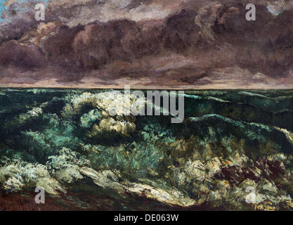 19. Jahrhundert - The Wave, 1870 - Gustave Courbet Philippe Sauvan-Magnet / aktive Museum Öl auf Leinwand Stockfoto