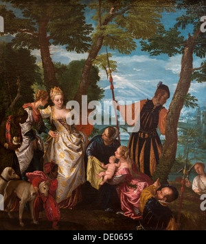 16. Jahrhundert - Moses gerettet aus den Gewässern 1570 - Veronese Philippe Sauvan-Magnet / aktive Museum Öl auf Leinwand Stockfoto