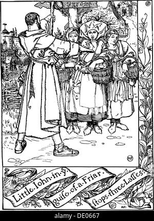 Abbildung aus dem Buch The Merry Adventures of Robin Hood, von Howard Pyle, 1883.  Künstler: Howard Pyle Stockfoto