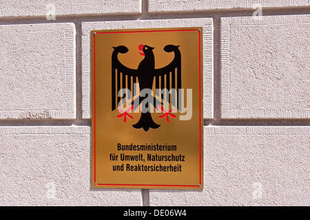 Zeichen, Bundesministerium für Umwelt, Naturschutz und Reaktorsicherheit, Berlin Stockfoto