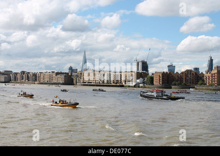 Great River Race 2013 (Mayor es Thames Festival) Stockfoto