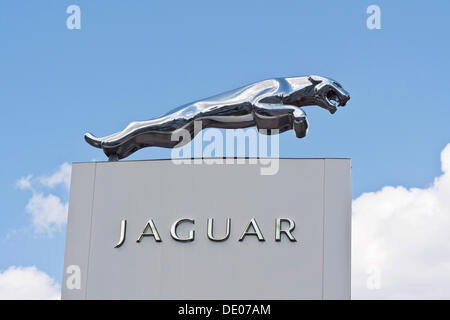 Jaguar Cars Ltd., ein britischer Hersteller von Luxus- und Sportwagen, Logo, Schriftzug Stockfoto