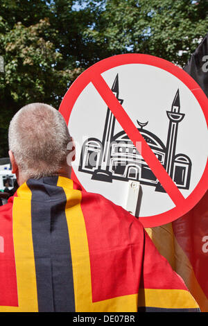 Protest gegen Islamisten, Zeichen, Pro Deutschland Bürgerbewegung, Demonstration gegen Salafisten, 18.8.2012 vor der Stockfoto