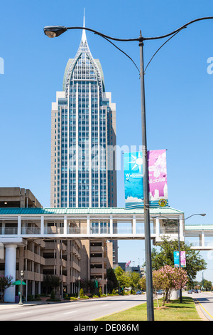 RSA Battle House Tower in der Innenstadt von Mobile ist das höchste Gebäude in Alabama Stockfoto