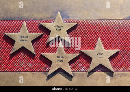 Sterne, Wolfgang Petersen, Hildegard Knef, Ulrich Muehe, Ulrich Tukur, Boulevard der Stars, Potsdamer Platz, Berlin Stockfoto