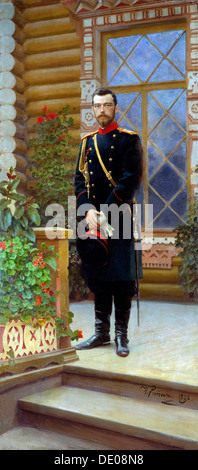 Zar Nikolaus II von Russland, 1896.  Künstler: Ende Repin Stockfoto