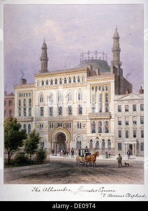 Die Alhambra, Leicester Square, Westminster, London, c1858. Künstler: Thomas Hosmer Shepherd Stockfoto