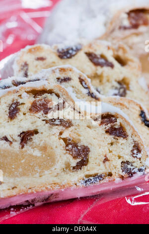 Deutsch-Stollen Obst Laib, Weihnachtskuchen Stockfoto