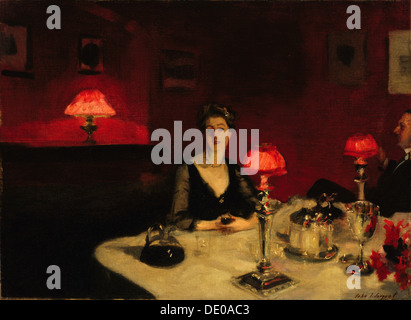 Ein Tisch in der Nacht, 1884. Künstler: Sargent, John Singer (1856 – 1925) Stockfoto