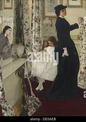 Harmonie in grün und Rose: das Musikzimmer, 1860. Künstler: Whistler, James Abbott McNeill (1834-1903) Stockfoto