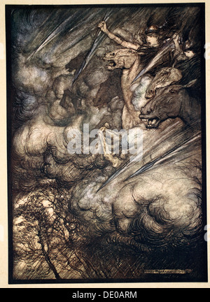 "Der Ritt der Walküren", 1910.  Künstler: Arthur Rackham Stockfoto