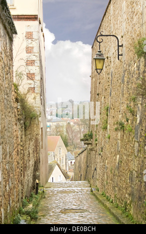 Schmale steinerne Gasse in Chartres. Frankreich Stockfoto