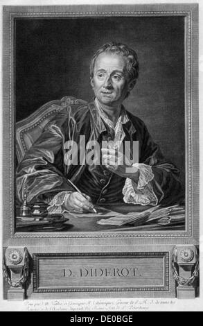 Denis Diderot, 18. Jahrhundert französischer Mann von Buchstaben und encyclopedist. Artist: Unbekannt Stockfoto