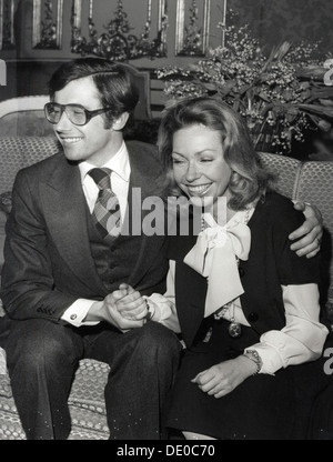 Engagement von Prinzessin Christina von Schweden und Tord Magnuson, 1. Februar 1974. Artist: Unbekannt Stockfoto