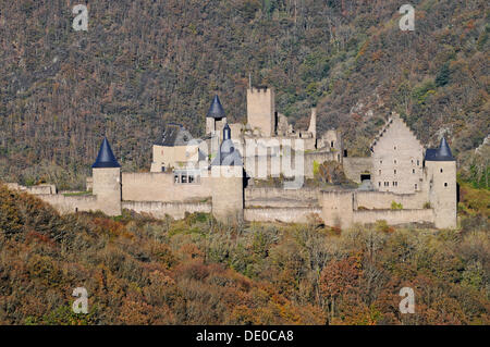 Château de Bourscheid, Schloss Bourscheid, Bourscheid, Luxemburg, Europa, PublicGround Stockfoto