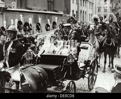 Die Hochzeit von Silvia Sommerlath und der König Carl XVI Gustaf von Schweden, Stockholm, 19. Juni 1976. Artist: Unbekannt Stockfoto