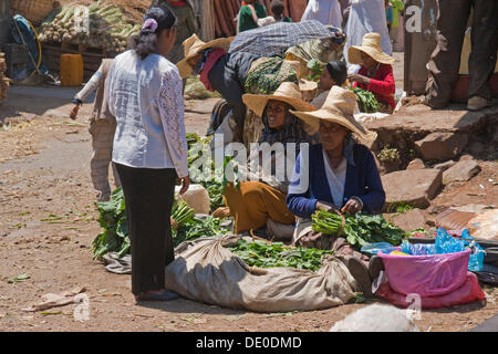 Markt-Szene in den Mercato in Addis Abeba, Addis Abeba Stockfoto