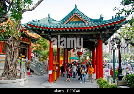 Pavillon, Wong-Tai-Sin-Tempel, Hong Kong, China, Asien Stockfoto