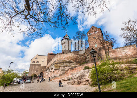 Kaiserburg, Nürnberg, Middle Franconia, Bayern Stockfoto