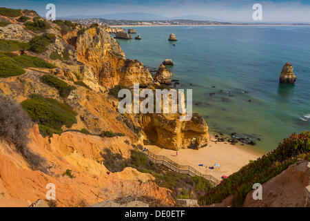 Praia Camilo Strand, Lagos, Algarve, Portugal, Europa Stockfoto