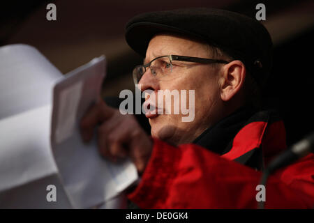 Bodo Ramelow, Führer der Partei LINKE, linke Partei im Parlament Thüringen, Demonstration gegen Rechtsextremismus Stockfoto