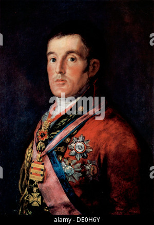 "Portrait von Feldmarschall Arthur Wellesley, 1. Duke of Wellington" c1814.  Künstler: Francisco Goya Stockfoto