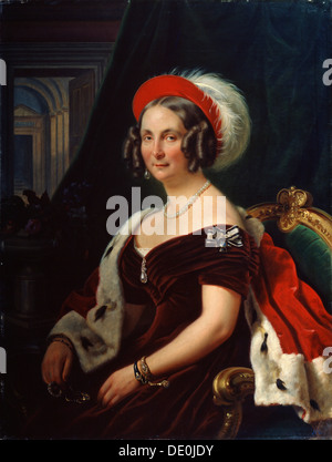 "Portrait der Königin Frederica von Hannover", (1778-1841), 19. Jahrhundert.  Künstler: Franz Krüger Stockfoto