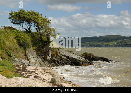 Stormy tosenden Meer vor der Küste von Donegal, Rathmullan, County Donegal, Irland, Europa Stockfoto