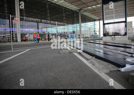 Baustelle des Berlin Brandenburg Airport BER geplanten Eröffnungstermin ist 27. Oktober 2013, Berlin Stockfoto