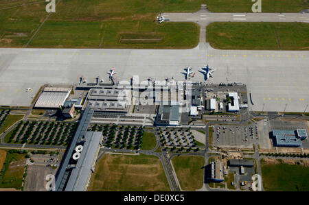 Luftaufnahme, Leipzig Flughafen, Fracht-Flughafen, Schkeuditz, Sachsen Stockfoto