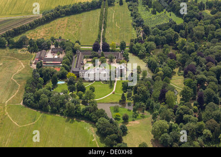 Luftaufnahme, Schloss Heltorf Schloss, Angermund, Düsseldorf, Ruhrgebiet, Nordrhein-Westfalen Stockfoto