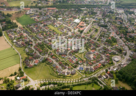 Luftaufnahme, Gebäude Zone, Welver, Soester Boerde Kulturlandschaft, North Rhine-Westphalia Stockfoto