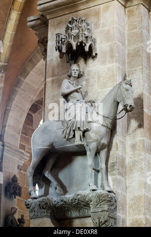 Bamberger Reiter, Bildhauerei am Bamberger Dom, Bamberg, Franken, Oberbayern Stockfoto