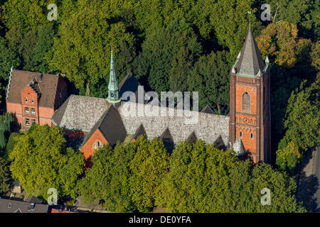 Luftbild, katholischen Pfarramt St. Joseph, Gelsenkirchen, Ruhrgebiet, Nordrhein-Westfalen Stockfoto