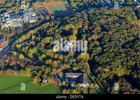 Luftbild, Schloss Eller Schloss, Düsseldorf, Nordrhein-Westfalen Stockfoto