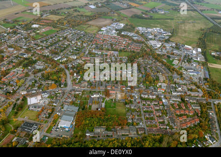 Luftbild, Stadtansicht von Kirchhellen, Bottrop, Ruhrgebiet, Nordrhein-Westfalen Stockfoto